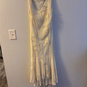 Cream Wedding Dress with Elegant Lace Details